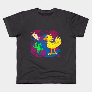 Final Pets (chocobo, moogle, cactuar) Kids T-Shirt